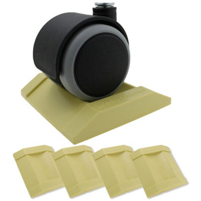 Non Slip Rubber Castor Cups - 4 Pcs - Stop Wheeled Furniture & Beds From Rolling