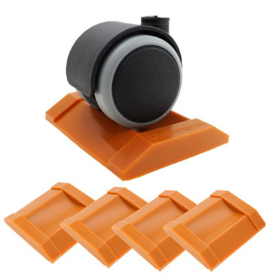 Non Slip Rubber Castor Cups - 4 Pcs - Stop Wheeled Furniture & Beds From Rolling