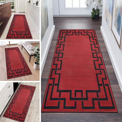 Non Slip Rugs Bedroom Living Room Runner Rug Geometric Printed Carpet Kitchen Floor Mat Indoor Outdoor Easy Care