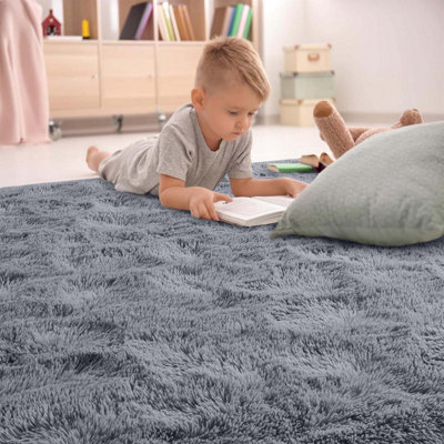 Non Slip Rugs Shaggy Soft Fluffy Area Rug Livingroom Bedroom Carpets