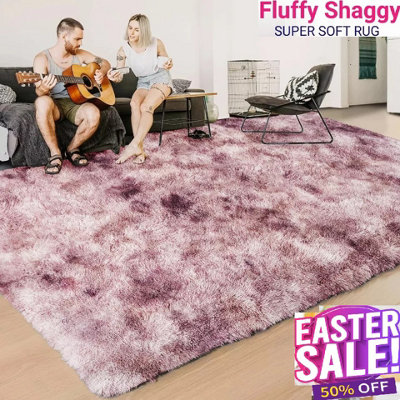 Non Slip Shaggy Rugs Soft Fluffy Large Area Rug Living Room Bedroom Carpets