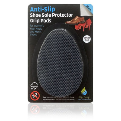 Non Slip Shoe Grip Sole Protection Pads 6x Pairs Black