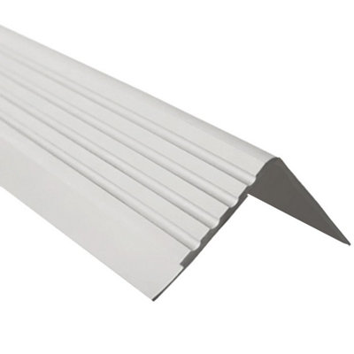 Non-slip stair nosing rubber angle step edge PVC RDD 150cm gray