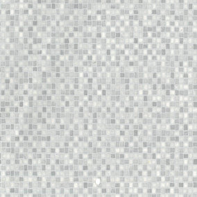 Non Slip Stone Effect White Silver Vinyl Flooring For LivingRoom, Kitchen, 2.8mm Cushion Backed Vinyl-1m(3'3") X 2m(6'6")-2m²