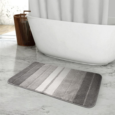 Non Slip Super Absorbent Bath Mat Shower Mat Rug Microfibre Machine Washable - 3