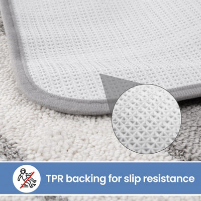 Non Slip Super Absorbent Bath Mat Shower Mat Rug Microfibre Machine Washable - 8