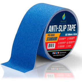 Non Slip Tape Roll Pro Standard Grade -Indoor/Outdoor Use by Slips Away - Blue 100mm x 18m