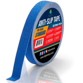 Non Slip Tape Roll Pro Standard Grade -Indoor/Outdoor Use by Slips Away - Blue 25mm x 18m