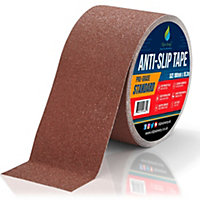 Non Slip Tape Roll Pro Standard Grade -Indoor/Outdoor Use by Slips Away - Brown 100mm x 18m