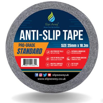 Non Slip Tape Roll Pro Standard Grade -Indoor/Outdoor Use by Slips Away - Brown 25mm x 18m