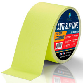 Non Slip Tape Roll Pro Standard Grade -Indoor/Outdoor Use by Slips Away - Fluorescent-100mm x 18m