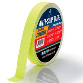 Non Slip Tape Roll Pro Standard Grade -Indoor/Outdoor Use by Slips Away - Fluorescent 25mm x 18m