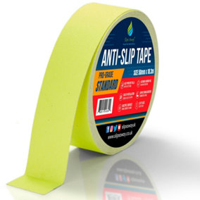 Non Slip Tape Roll Pro Standard Grade -Indoor/Outdoor Use by Slips Away - Fluorescent 50mm x 18m