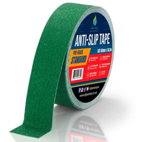 Non Slip Tape Roll Pro Standard Grade -Indoor/Outdoor Use by Slips Away - Green 50mm x 18m