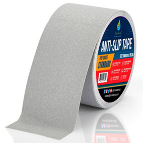 Non Slip Tape Roll Pro Standard Grade -Indoor/Outdoor Use by Slips Away - Grey 100mm x 18m