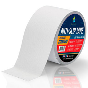Non Slip Tape Roll Pro Standard Grade -Indoor/Outdoor Use by Slips Away - White 100mm x 18m