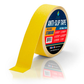 Non Slip Tape Roll Pro Standard Grade Indoor/Outdoor Use by Slips Away  Yellow 50mm x 18m