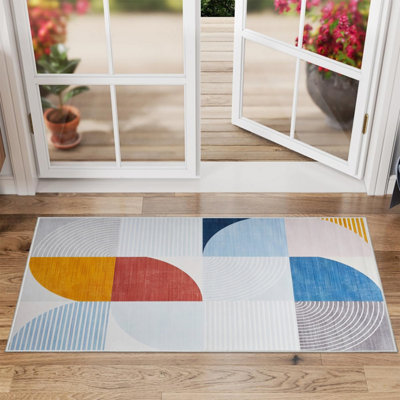 Non Slip Traditional Printed Rug Luxury Soft & Anti Allergic Bedroom ...