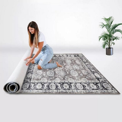 Non Slip Traditional Rug Area Bedroom Living Room Indoor/Outdoor Carpet