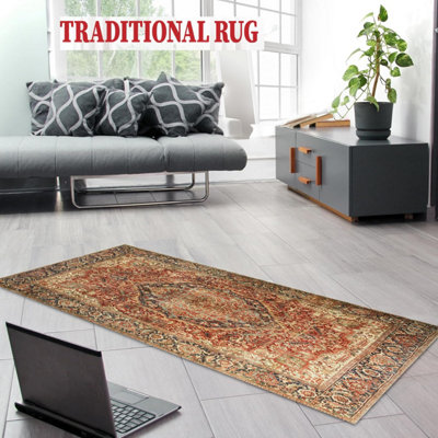 Non Slip Traditional Rug Kitchen & Bedroom Floor Mats Entrance Door Rugs