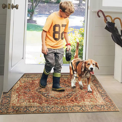Non Slip Traditional Rug Kitchen & Bedroom Floor Mats Entrance Door Rugs