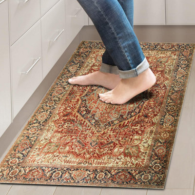 Non Slip Traditional Rug Kitchen & Bedroom Floor Mats Entrance Door Rugs