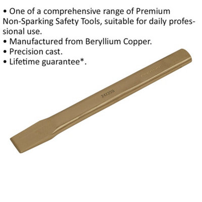 Non-Sparking Flat Chisel - 24mm x 250mm - Beryllium Copper Precision ...