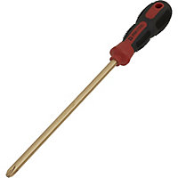 Non-Sparking Phillips Screwdriver - Number 4 x 200mm - Soft Grip Handle - Die Forged