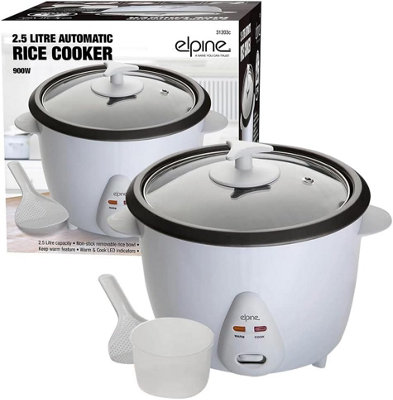 Non Stick Automatic Electric Rice Cooker Pot Warmer Warm Cook 2.5 Litre ...