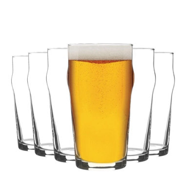 Nonic Pint Beverage Glasses 570ml Pack of 4 DIY at B&Q