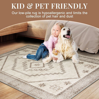 Nonslip Modern Turkish Area Rugs Traditional Living Room Bedroom Carpets