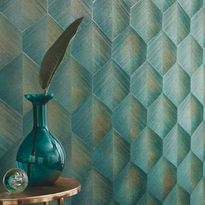 Nonwoven wallpaper green - 10,05 x 0,53 m