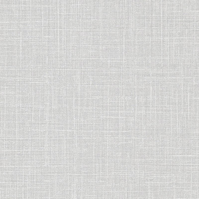 Nonwoven wallpaper in light grey - Linen-look - 0.53 x 10.05 m