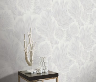 Nonwoven wallpaper white - 10,05 x 0,53 m