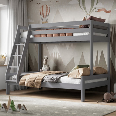 Noomi Nora Triple Wooden Bunk Bed - Grey