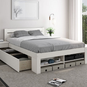 Noomi Pradis Storage Bed Double - White