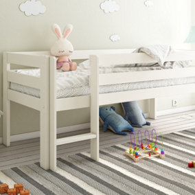 Noomi Solid Wood Shorty Midsleeper (75x175cm) - White