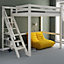 Noomi Studio Loft Bed Double Wooden Hgh Sleeper - White