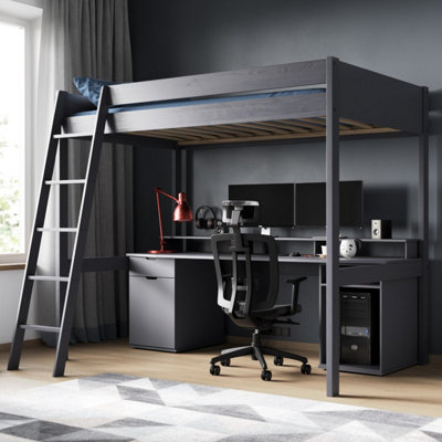 Noomi Tera Small Double Gaming Highsleeper Bed Grey
