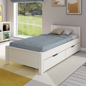 Noomi Viera Wooden Single Bed - White