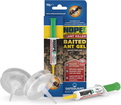 NOPE Ant Killer - x2 Reusable Bait Stations and Baited Ant gel Syringe (x6 Doses)