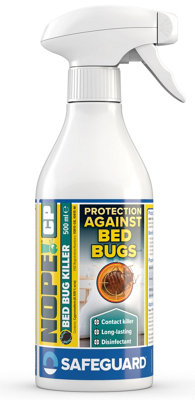 NOPE CP Bed Bug Killer Spray (500ml) Fast-acting, Odourless Repellent and Disinfectant for Effective Bed bug Control. HSE Approved
