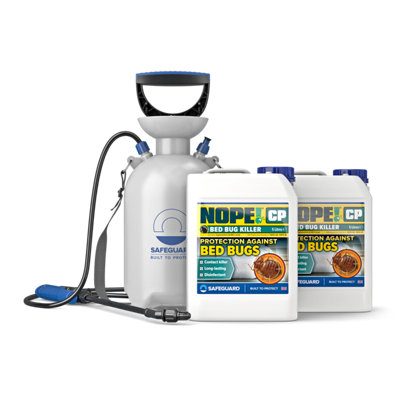 NOPE CP Bed Bug Killer Spray Treatment (2 x 5 Litre & Sprayer) - Odourless & Non-Staining, Up to 3 Months Residual Kill