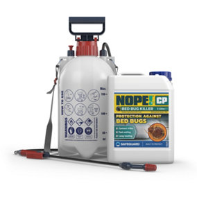 NOPE CP Bed Bug Killer Spray Treatment - 5L & Sprayer - Odourless & Non-Staining for Mattress, Bed Frames, Furniture. HSE Approved