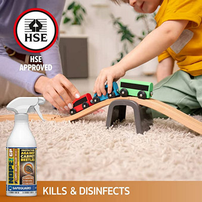 NOPE CP Carpet Beetle Killer Spray (500ml) Fast-acting, Odourless, Repellent and Disinfectant Carpet Beetle Spray. HSE Approved