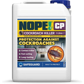 NOPE CP Cockroach Killer Spray (5 L) Odourless formula with disinfectant properties for spot treatment. HSE Approved.