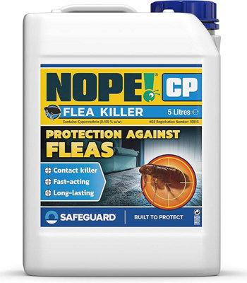 NOPE CP Flea (5 Litre) for The Home - Fast-Acting, Odourless & Non-Staining. Indoor & Outdoor Flea Killer