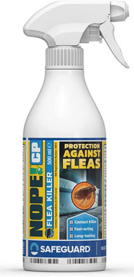 NOPE CP Flea Killer Spray (500ml) Fast acting, Long-Lasting for Household environments. Non-Staining, Odourless. HSE Approved.