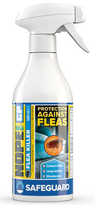 NOPE CP Flea Spray (500ml) for The Home - Fast-Acting, Odourless & Non-Staining. Indoor & Outdoor Flea Killer