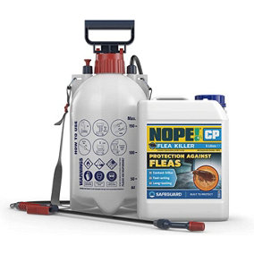 NOPE CP Flea Spray (5L & Sprayer) for The Home - Fast-Acting, Odourless & Non-Staining. Indoor & Outdoor Flea Killer